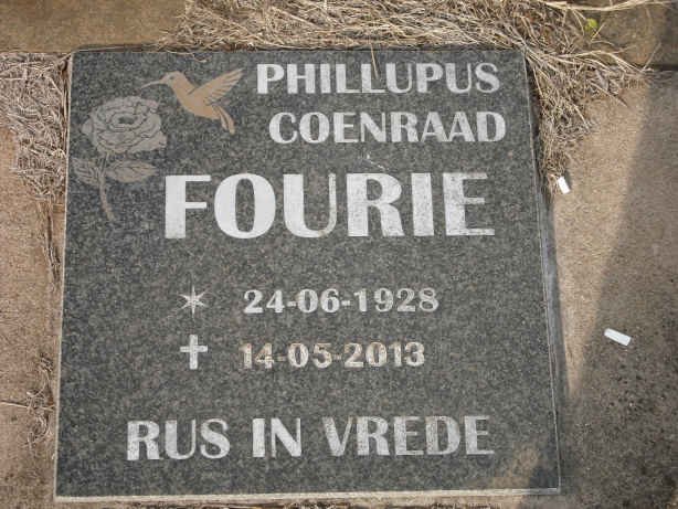 FOURIE Phillupus Coenraad 1928-2013