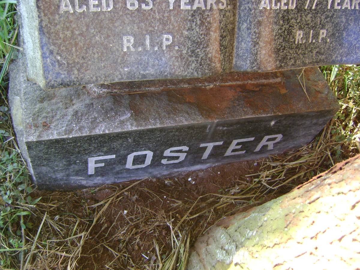 FOSTER John -1952 &amp; Louisa Annie -1974