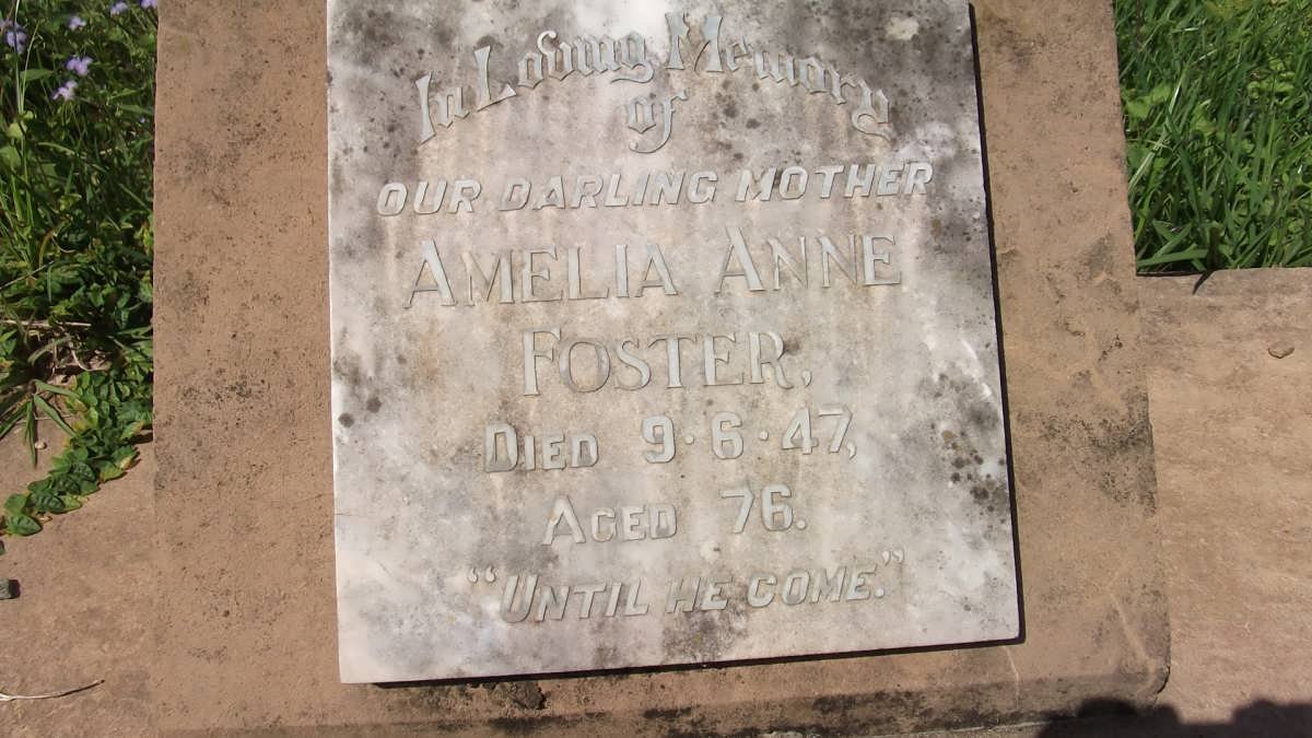 FOSTER Amelia Anne -1947 :: FOSTER Clarisse Aylin -1982