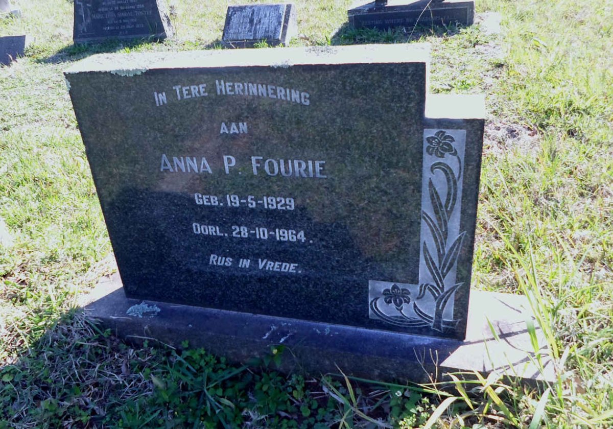 FOURIE Anna P. 1929-1964