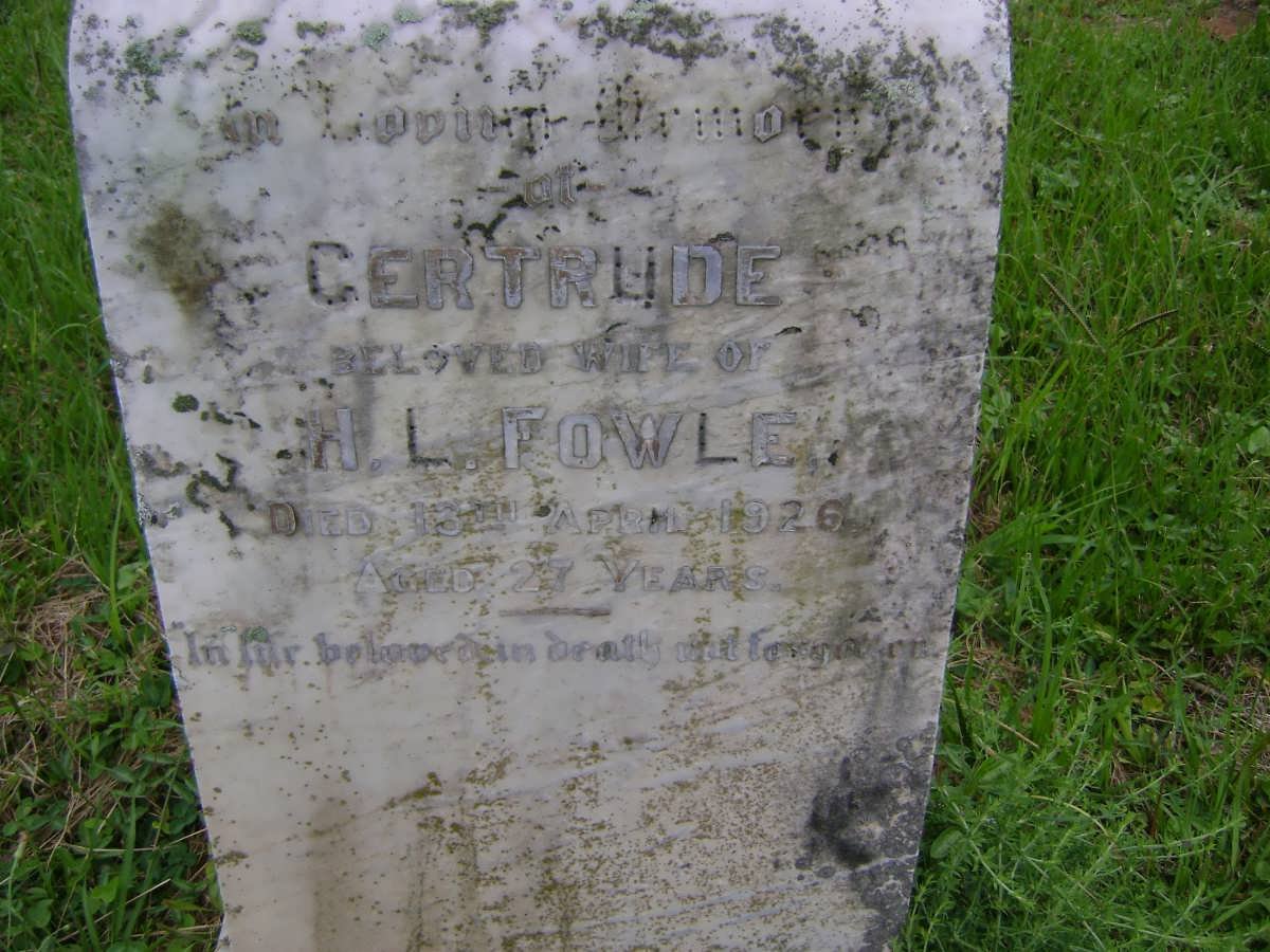 FOWLER Gertrude -1926