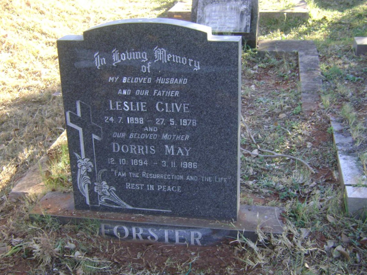 FORSTER Leslie Clive 1898-1978 &amp; Dorris May 1894-1986
