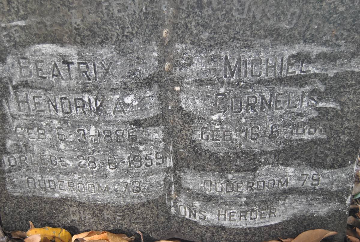 FOURIE Michiel Cornelis 1888 &amp; Beatrix Hendrika 1886-1959