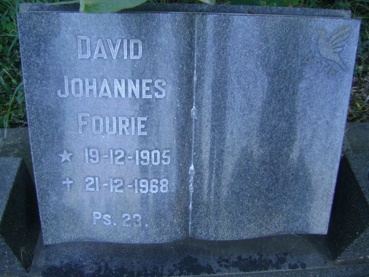 FOURIE David Johannes 1905-1968