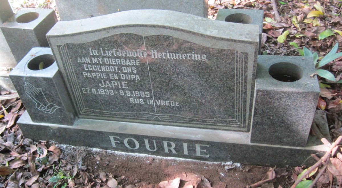 FOURIE Jacob Johannes Francois 1933-1985