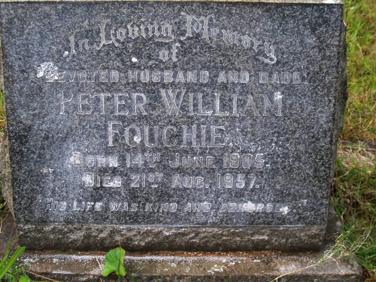 FOUCHIE Peter William 1905-1957