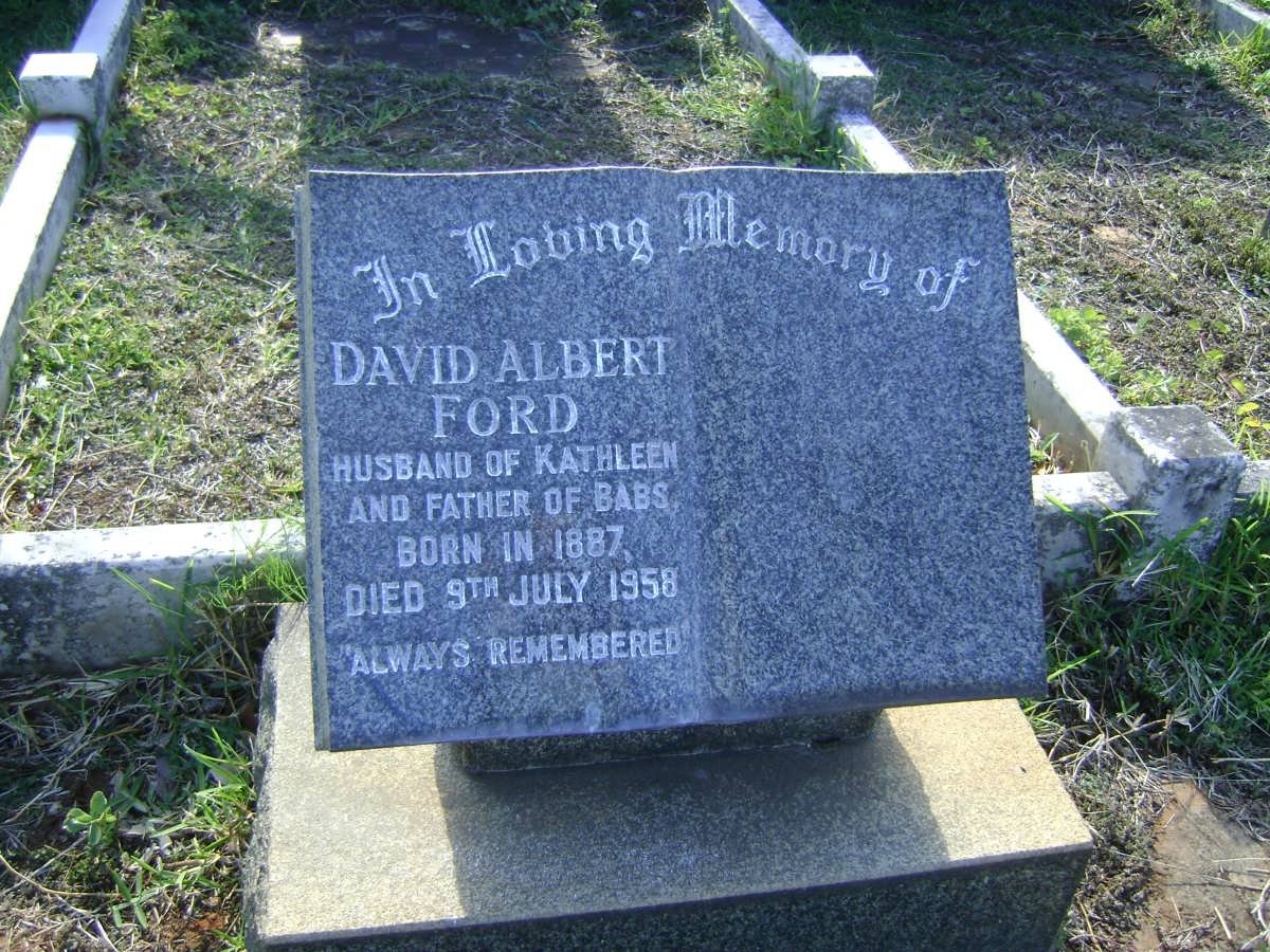 FORD David Albert 1887-1958