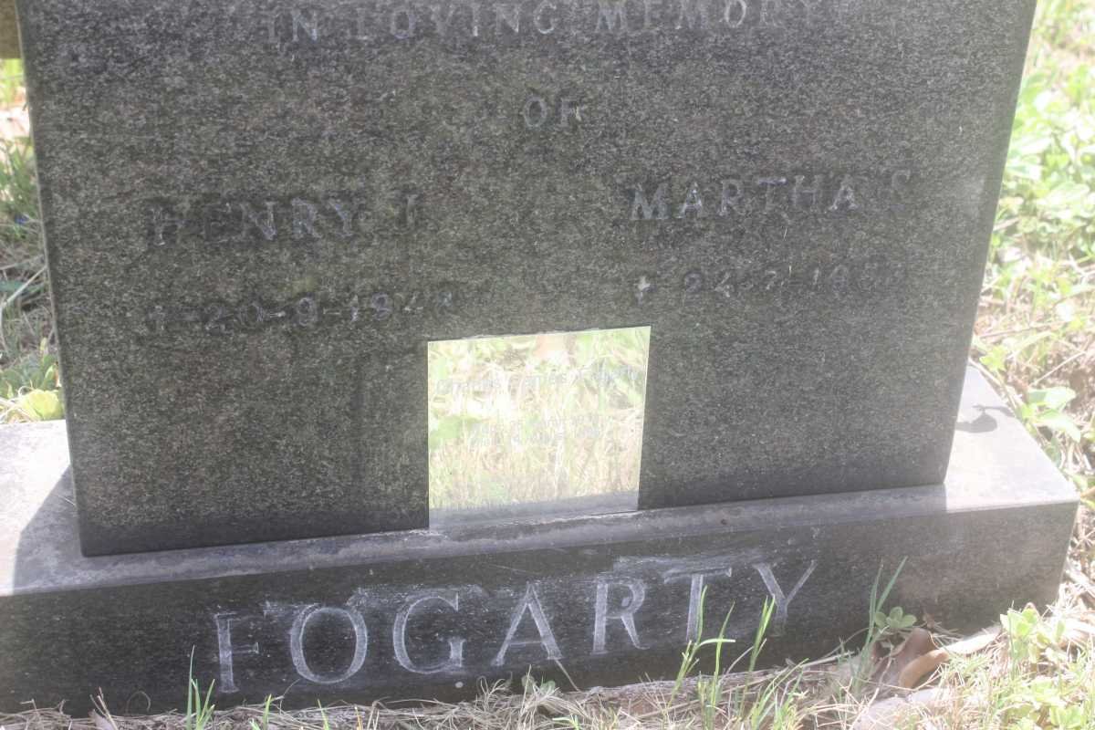FOGARTY Henry J. -1948 &amp; Martha S. -1953 :: FOGARTY Charles James 1913-1996