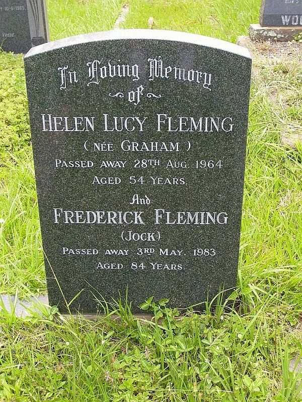 FLEMING Frederick -1983 &amp; Helen Lucy GRAHAM -1964