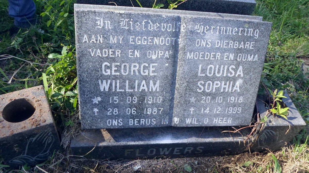 FLOWERS George William 1910-1987 &amp; Louisa Sophia 1918-1999
