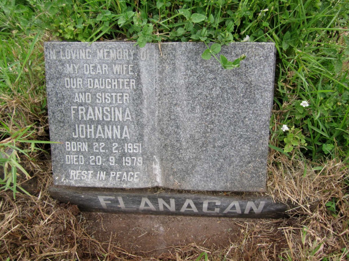 FLANAGAN Fransina Johanna 1951-1979