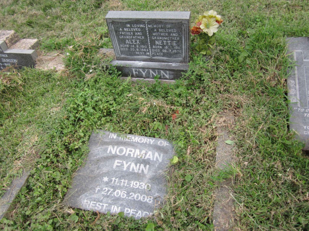 FYNN Alex 1910-1983 &amp; Nettie 1911-1976 :: FYNN Norman 1930-2008
