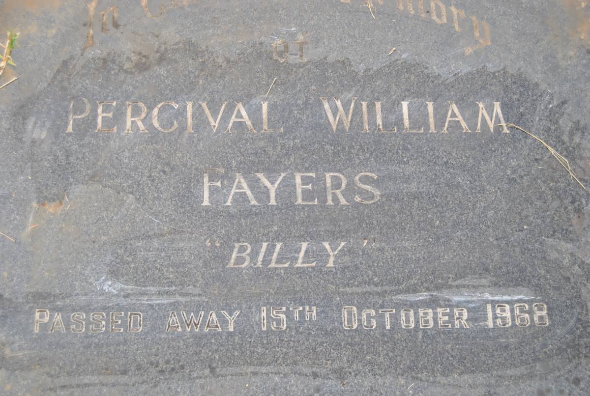 FAYERS Percival William -1968