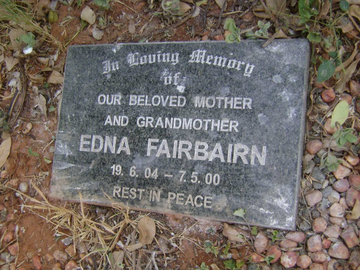 FAIRBAIRN  Edna 1904-2000