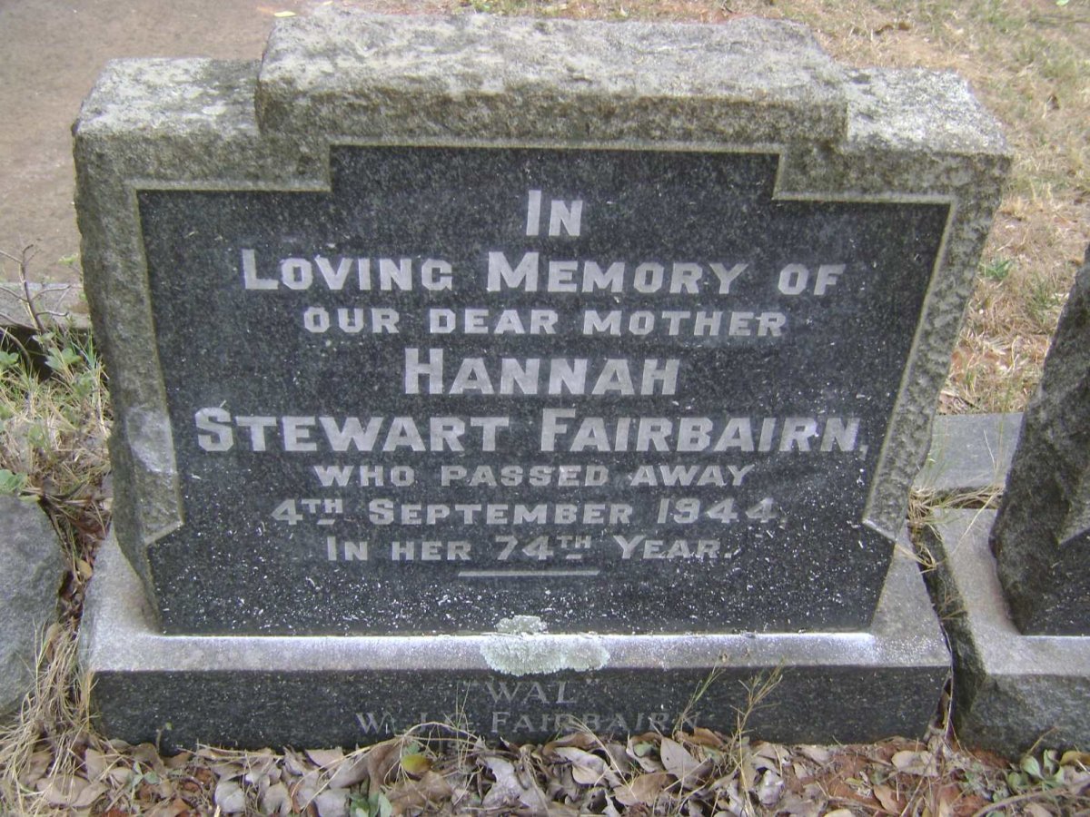 FAIRBAIRN Hannah Stewart -1944