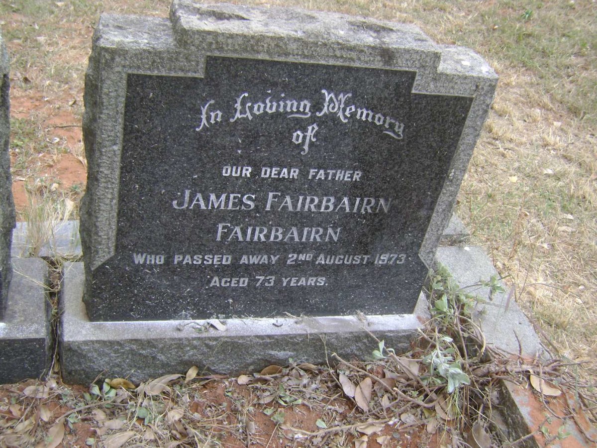 FAIRBAIRN James Fairbairn -1973