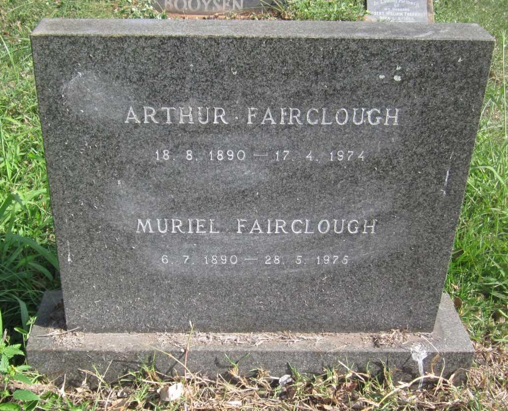 FAIRCLOUGH Arthur 1890-1974 &amp; Muriel 1890-1975