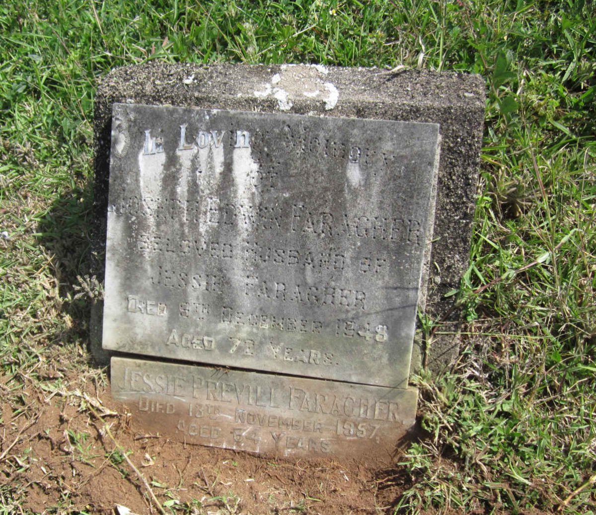 FARAGHER Joseph Edwin -1948 &amp; Jessie Previll -1957