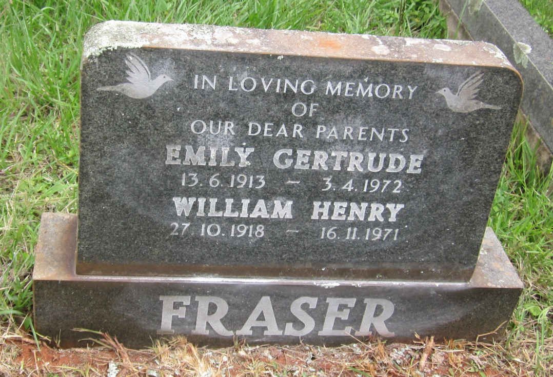 FRASER William Henry 1918-1971 &amp; Emily Gertrude 1913-1972
