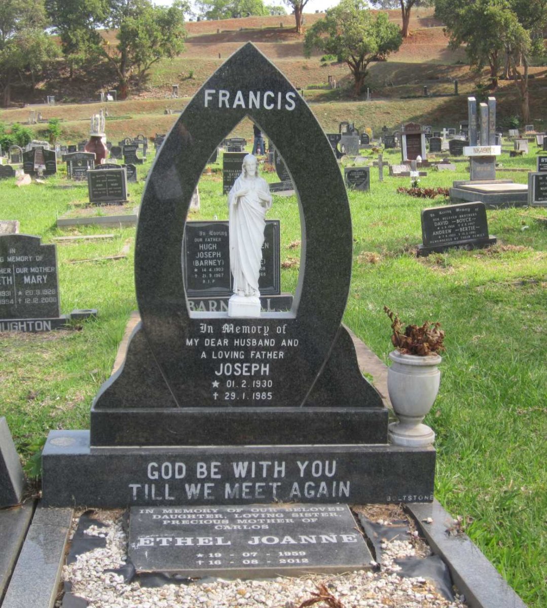 FRANCIS Joseph 1930-1985 :: FRANCIS Ethel Joanne 1959-2012