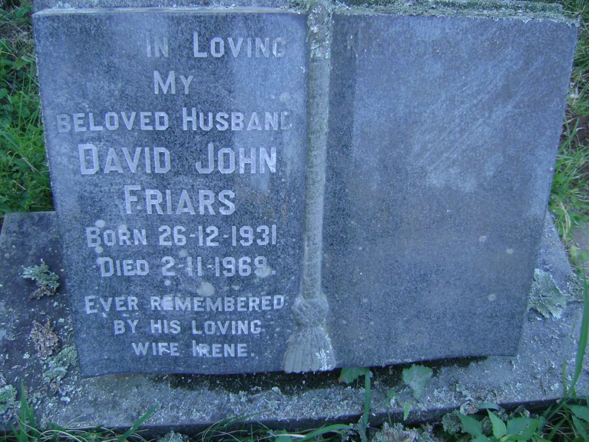 FRIARS David John 1931-1969