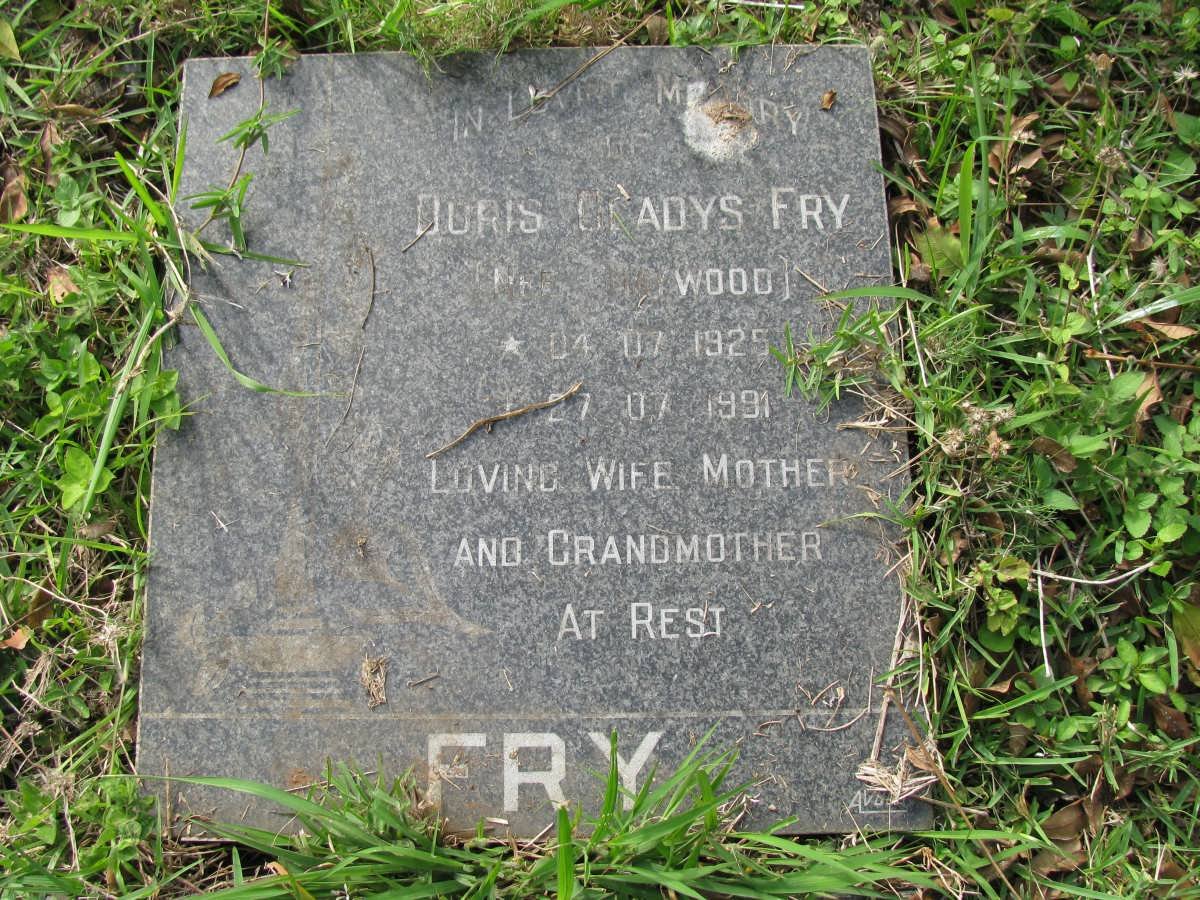 FRY Doris Gladys nee HAYWOOD 1925-1991