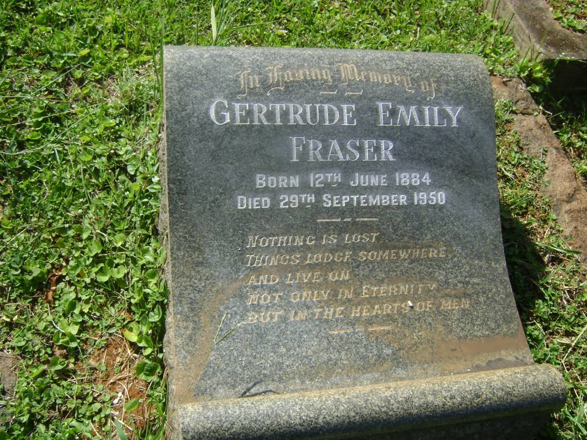 FRASER Gertrude Emily 1884-1950