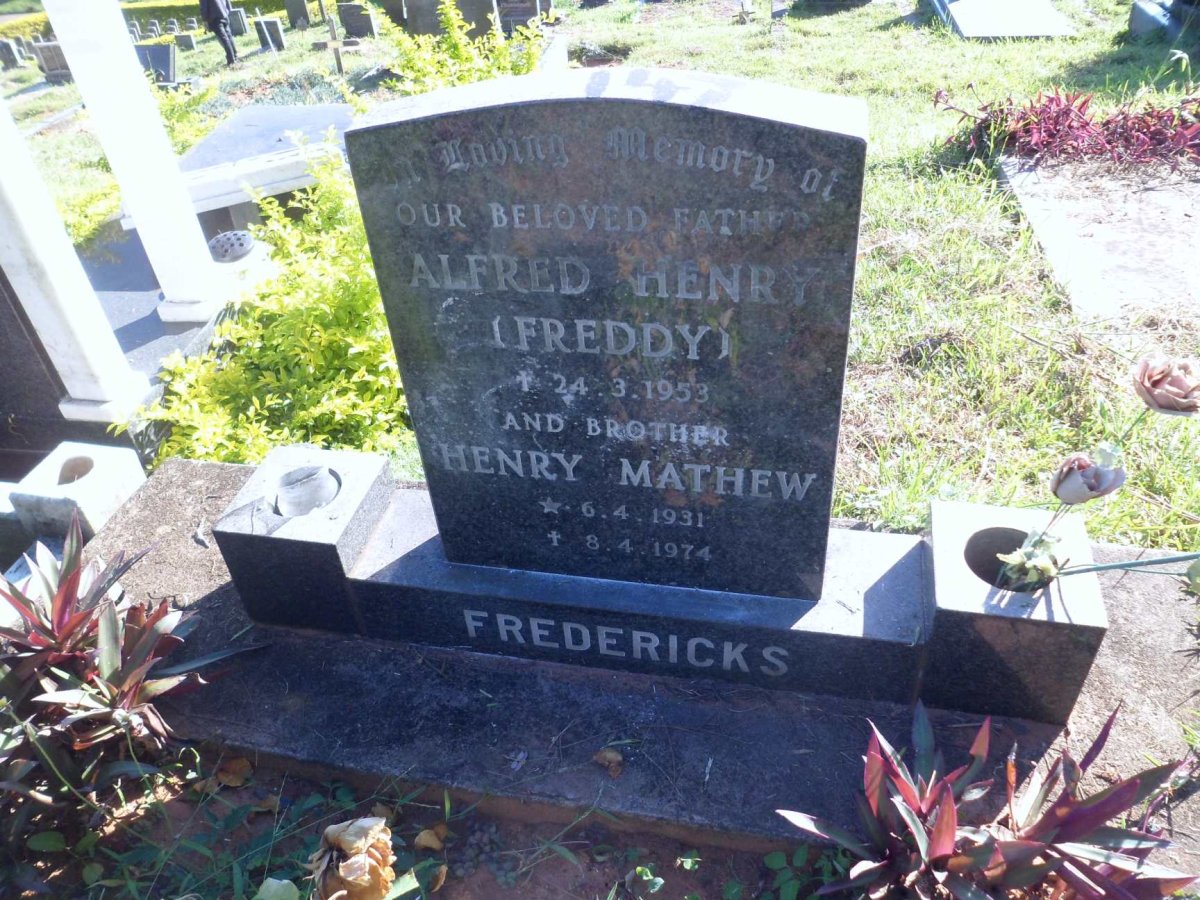 FREDERICKS Alfred Henry -1953 :: FREDERICKS Henry Mathew 1931-1974