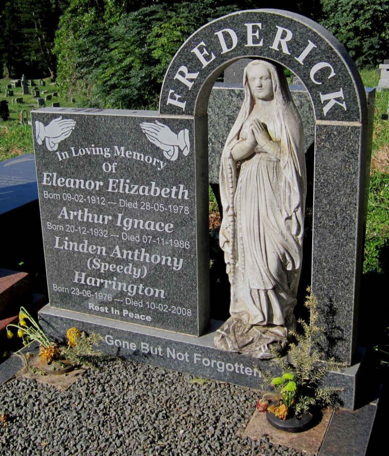 FREDERICK Eleanor Elizabeth 1912-1978 :: FREDERICK Arthur Ignace 1932-1986 :: FREDERICK Linden Anthony Harrington 1976-2008