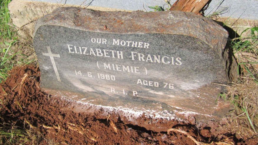 FRANCIS Catherine Elizabeth Francis -1980