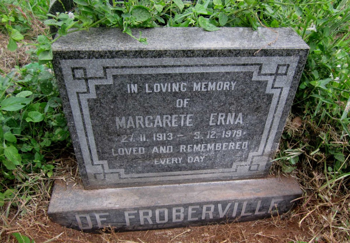 FROBERVILLE Margarete Erna, de 1913-1979