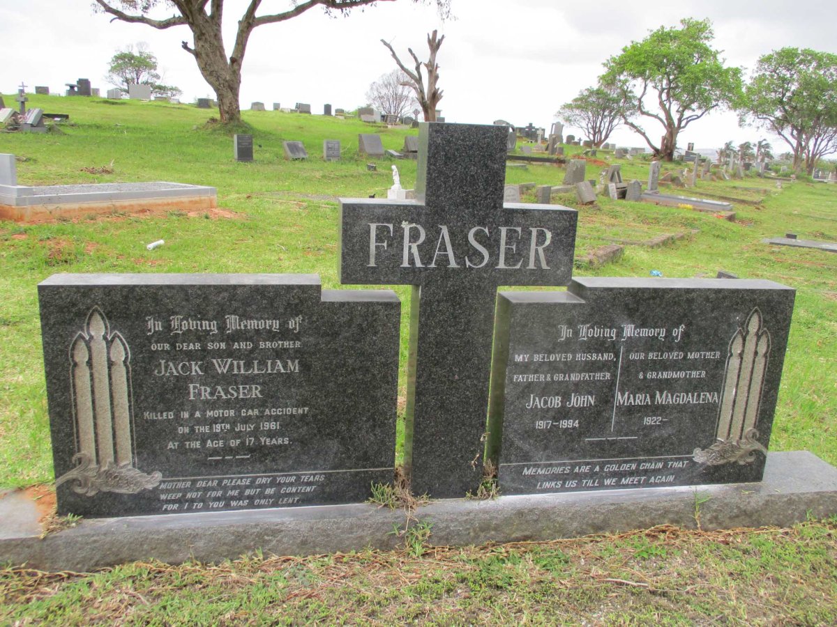 FRASER Jacob John 1917-1994 &amp; Maria Magdalena 1922- :: FRASER Jack William -1961
