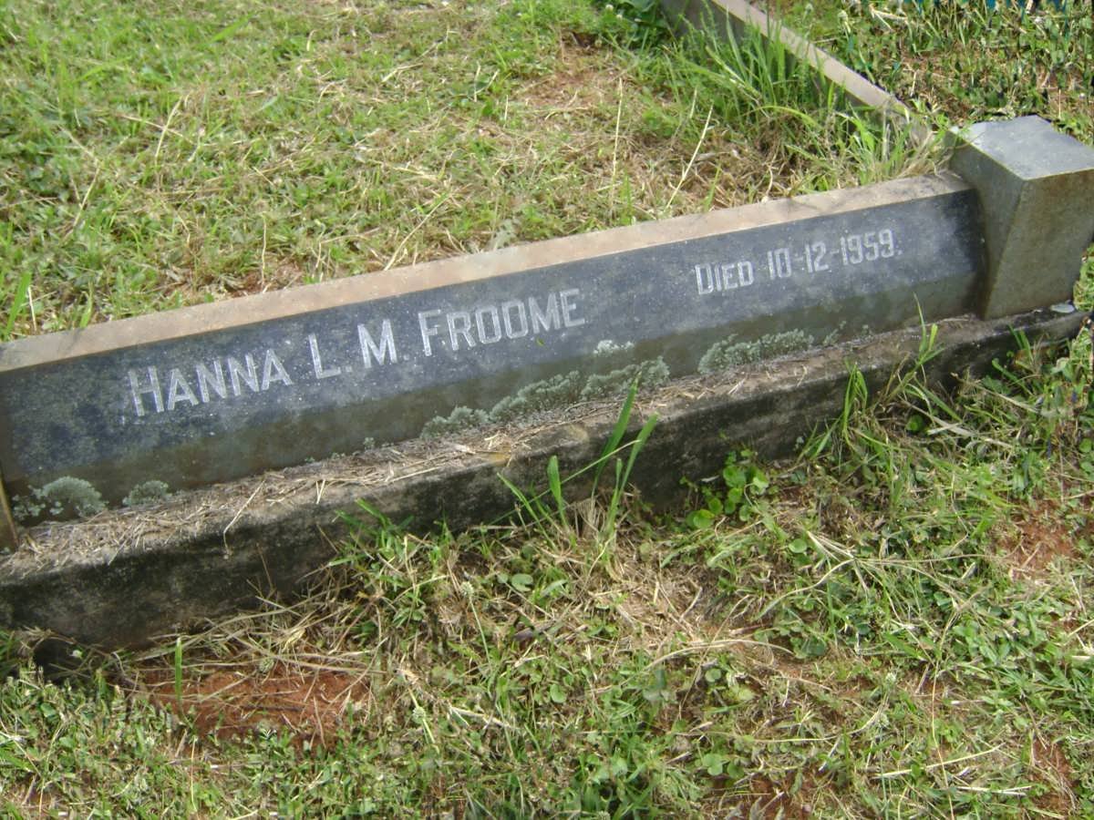 FROOME Hanna L.M. -1959
