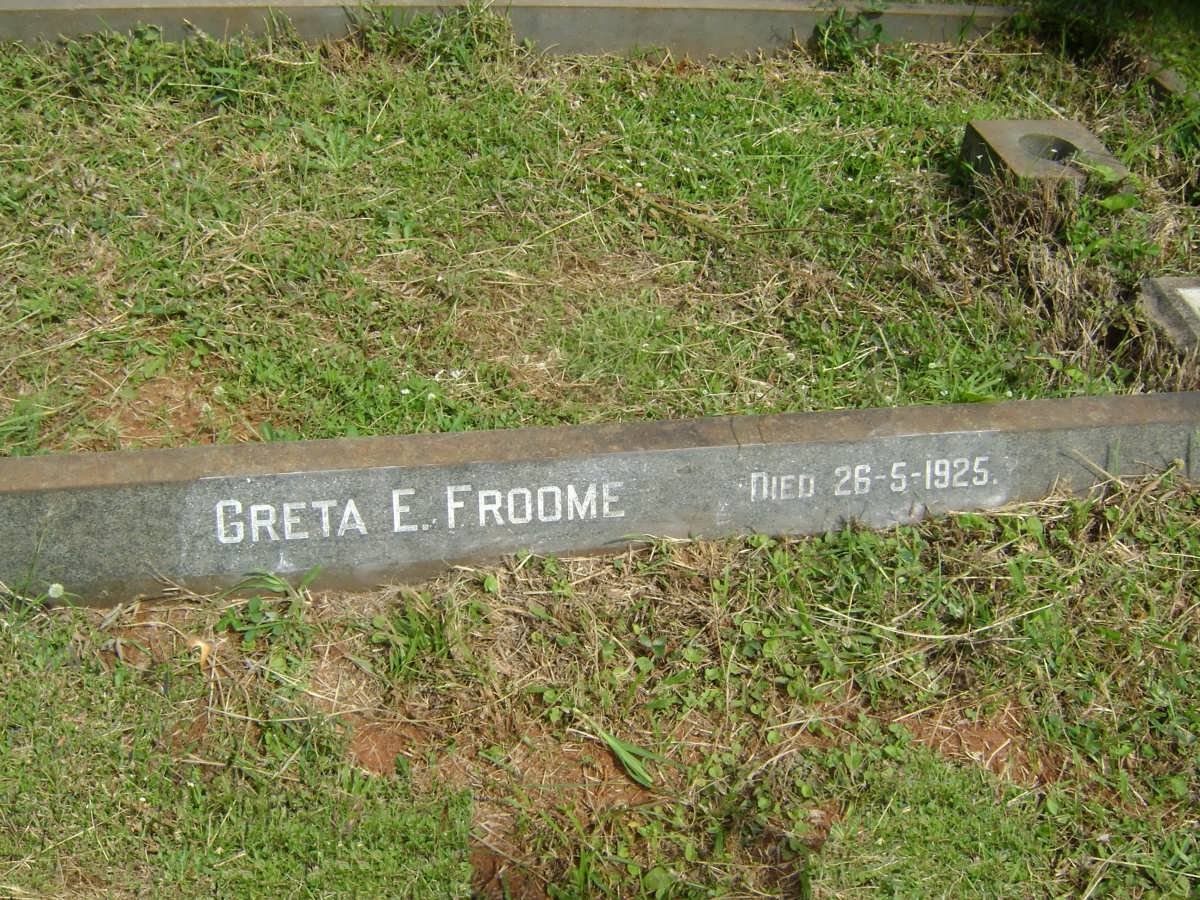 FROOME Greta E. -1925