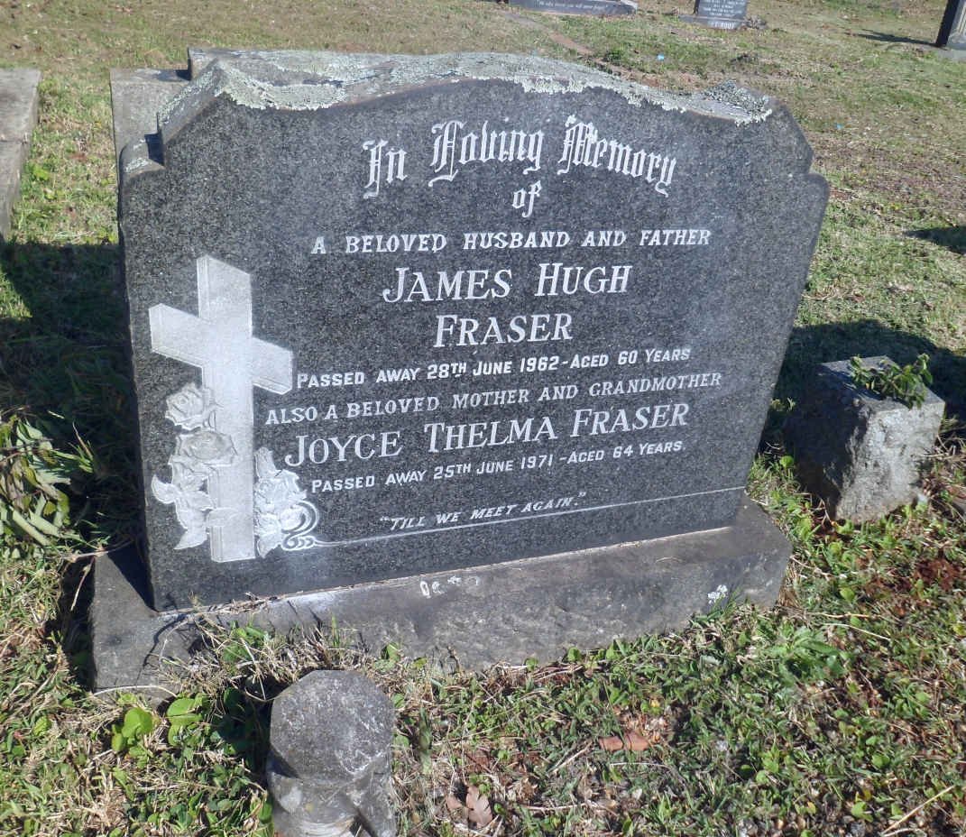 FRASER James Hugh -1962 &amp; Joyce Thelma -1971