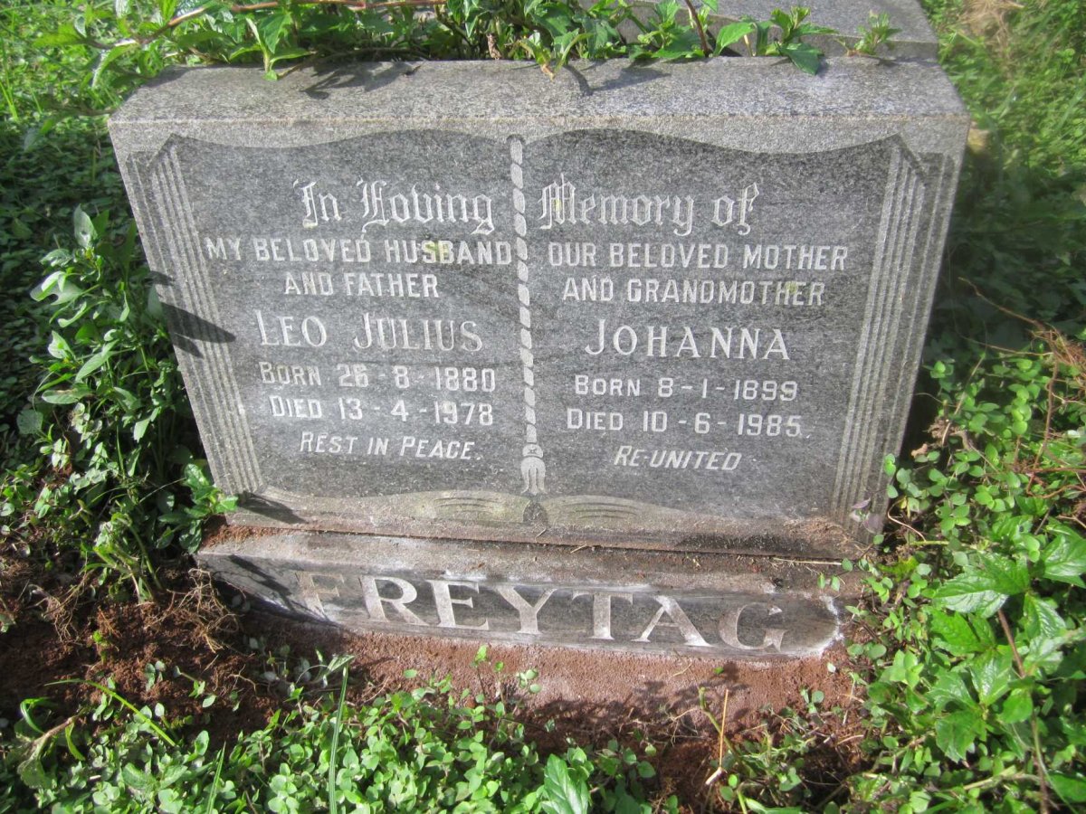 FREYTAG Leo Julius 1880-1978 &amp; Johanna 1899-1985
