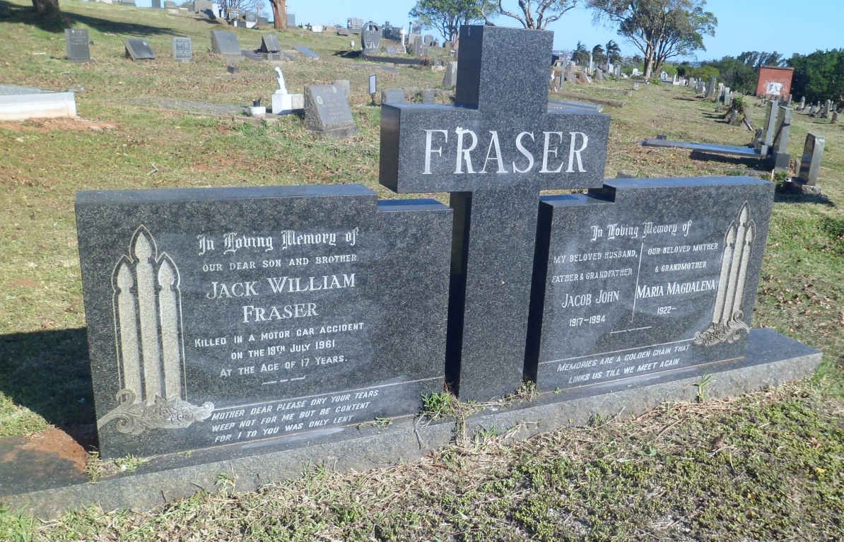 FRASER Jacob John 1917-1994 &amp; Maria Magdalena 1922- :: FRASER Jack William -1961