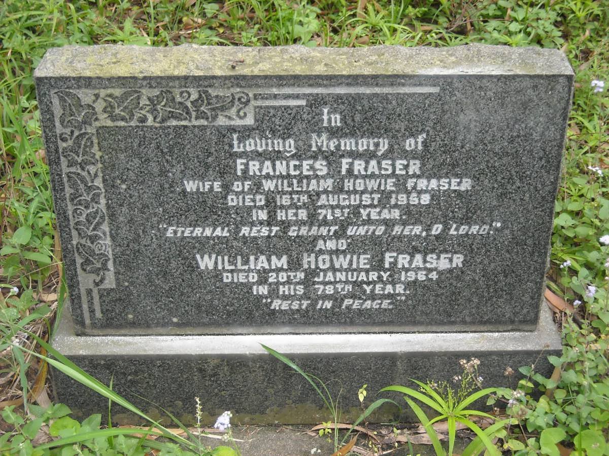FRASER William Howie -1964 &amp; Frances -1958