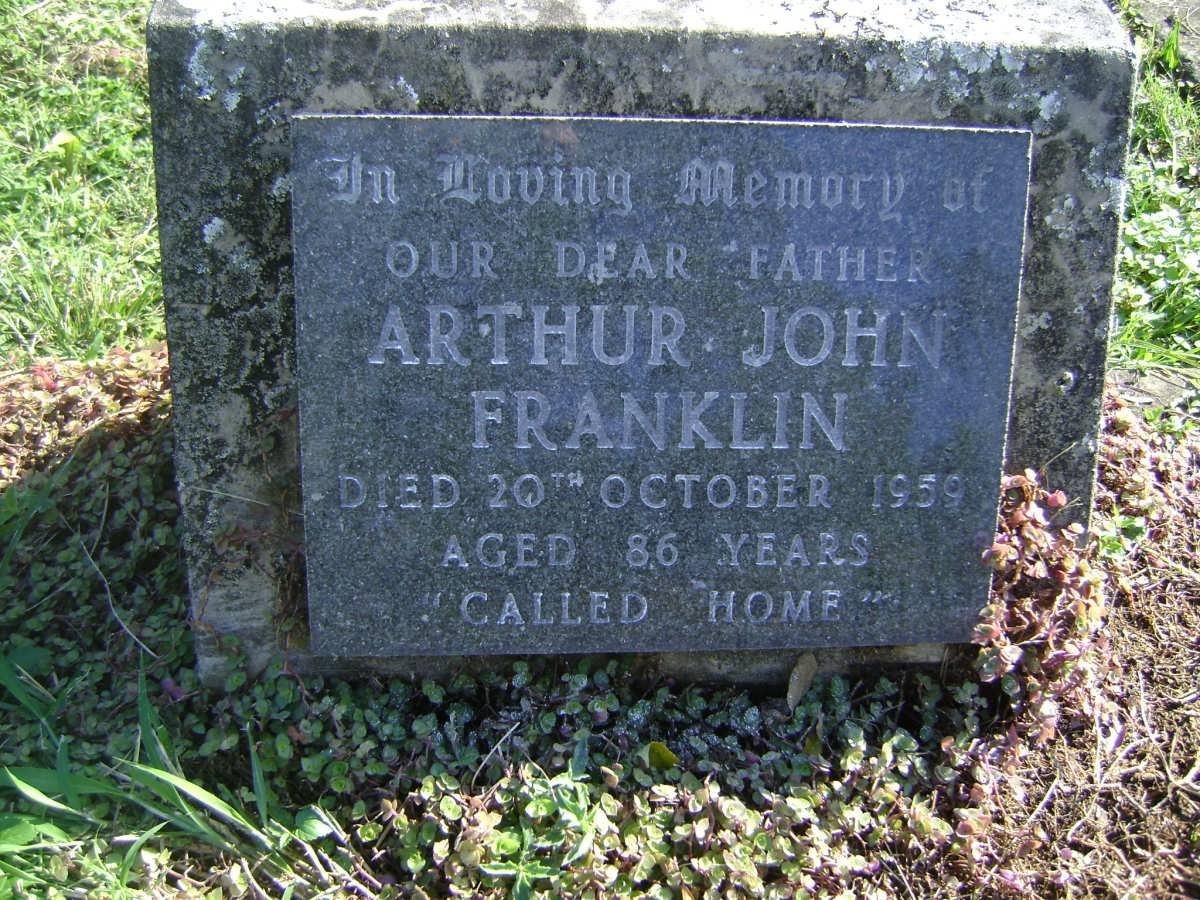 FRANKLIN Arthur John -1959