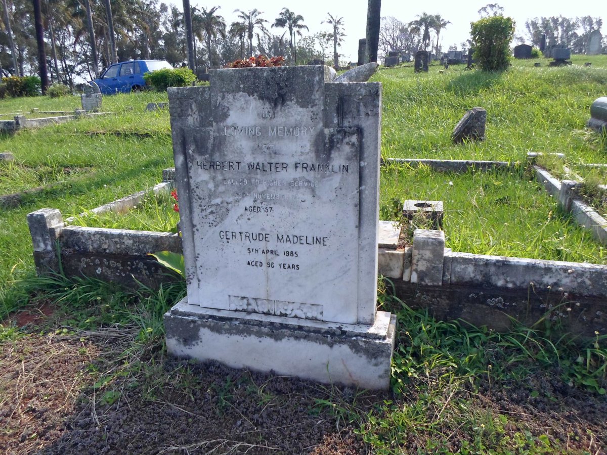FRANKLIN Herbert Walter -1940 &amp; Gertrude Madeline -1985