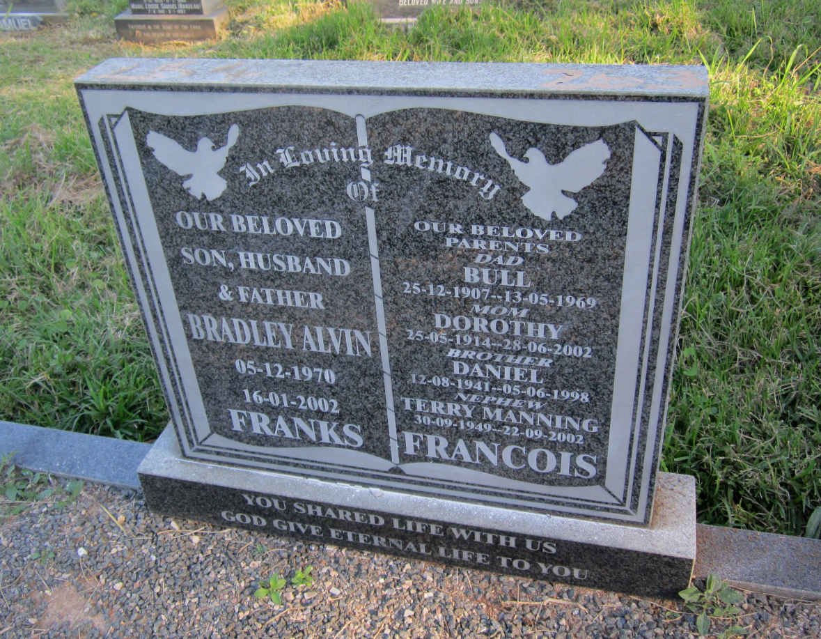 FRANCOIS Bull 1907-1969 &amp; Dorothy 1914-2002 :: FRANCOIS Daniel 1941-1998