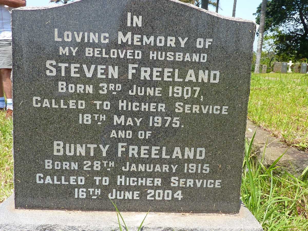 FREELAND Steven 1907-1975 &amp; Bunty 1915-2004
