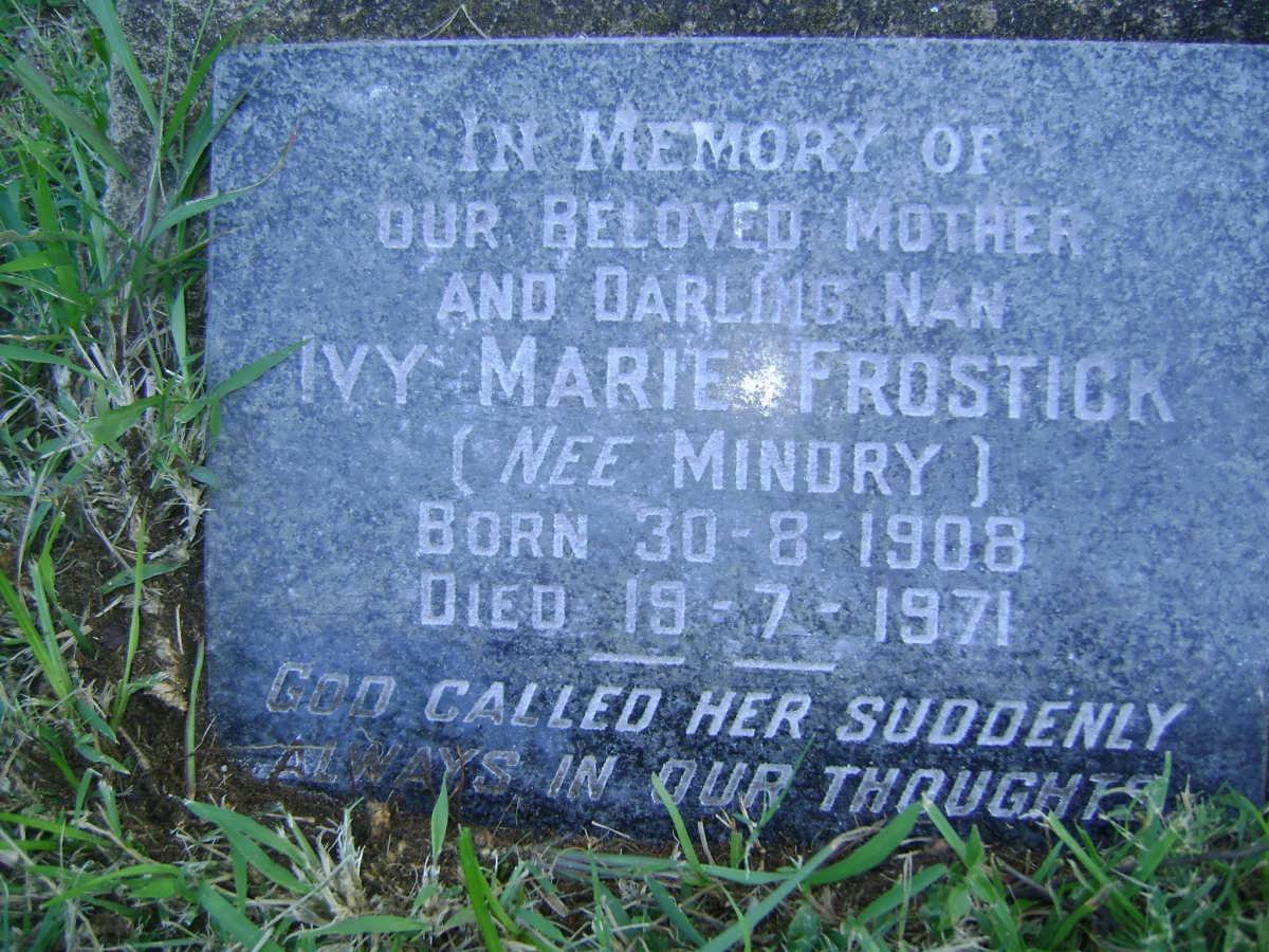 FROSTICK Ivy Marie nee MINDRY 1908-1971