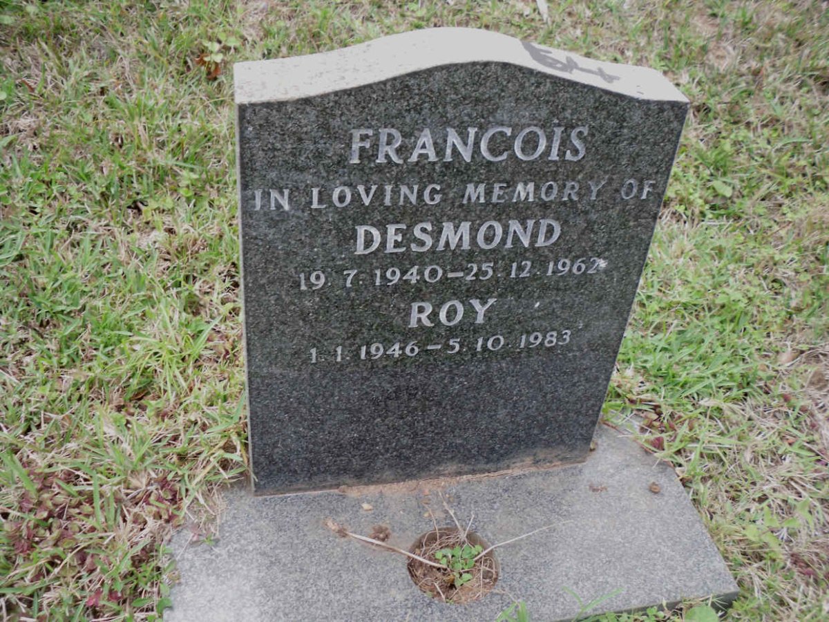 FRANCOIS Desmond 1940-1962 :: Roy 1946-1983