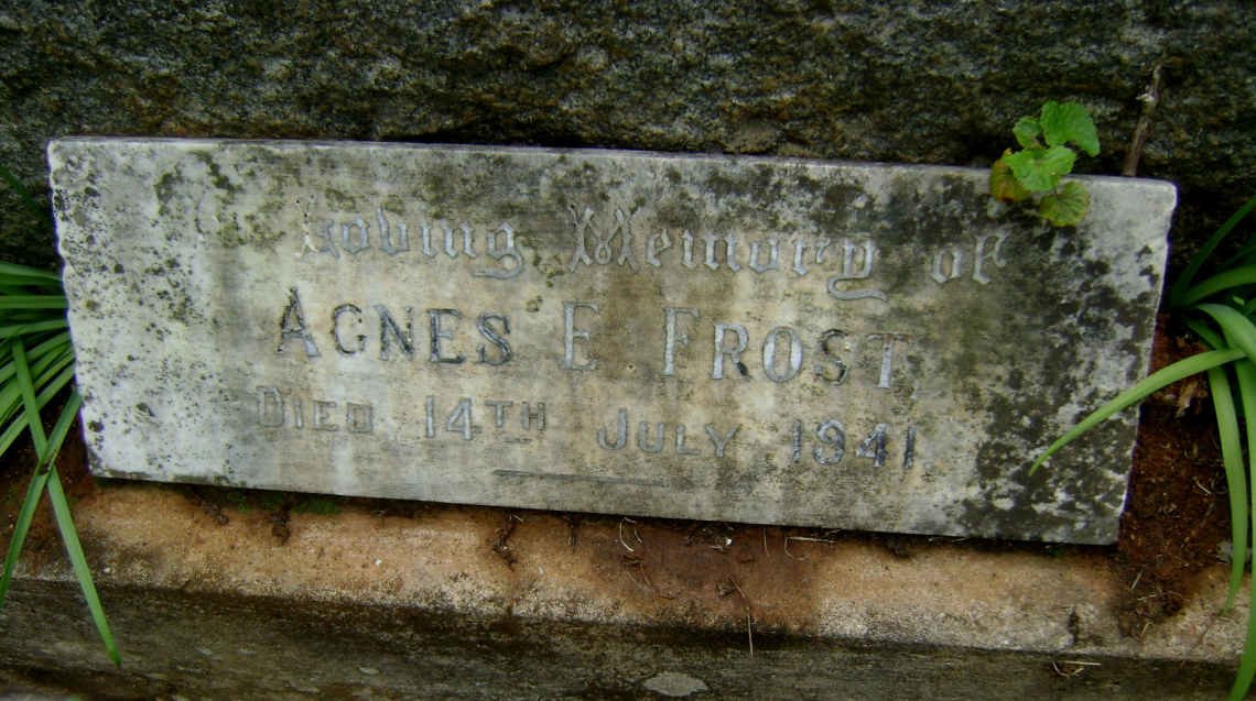 FROST Agnes E. -1941
