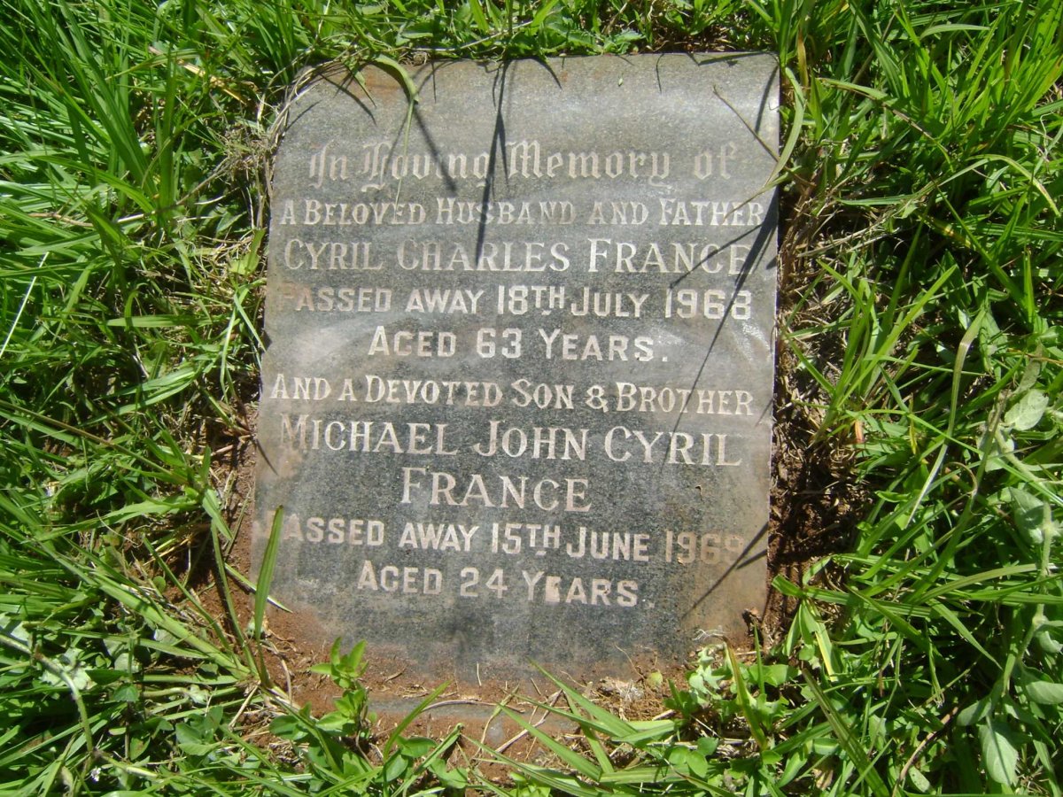 FRANCE Cyril Charles -1968 :: FRANCE Michael John Cyril -1969