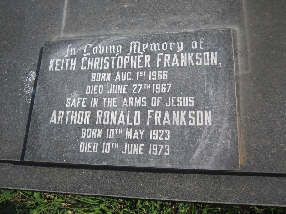 FRANKSON Arthor Ronald 1923-1973 :: FRANKSON Keith Christopher 1966-1967