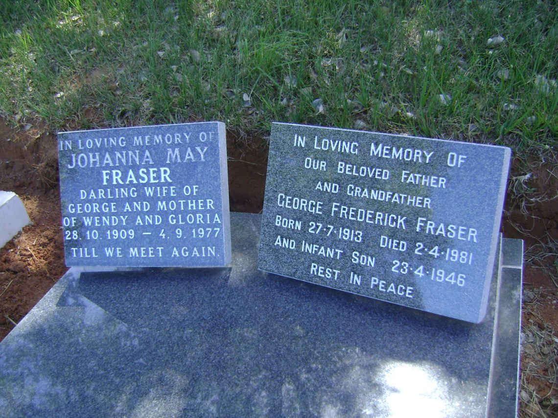 FRASER George Frederick 1913-1981 &amp; Johanna May 1909-1977 :: FRASER ?? -1946