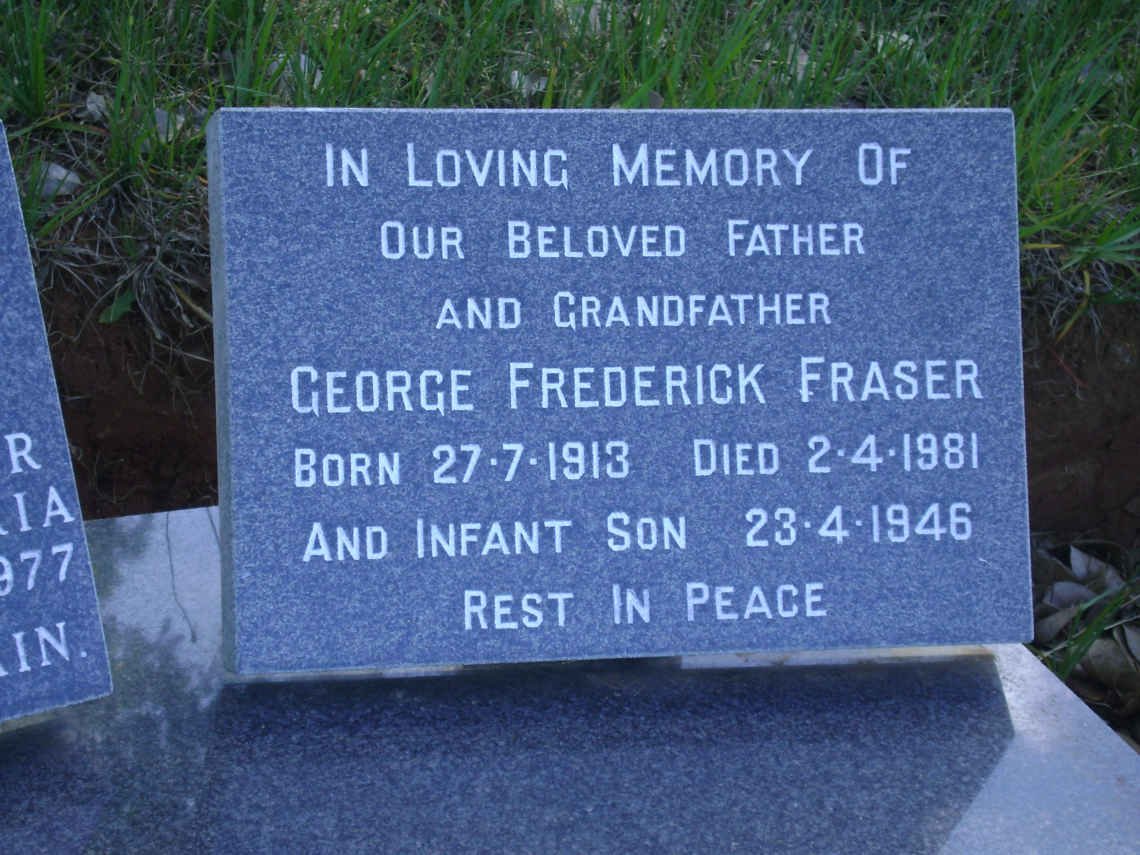 FRASER George Frederick 1913-1981 &amp; Johanna May 1909-1977 :: FRASER ?? -1946
