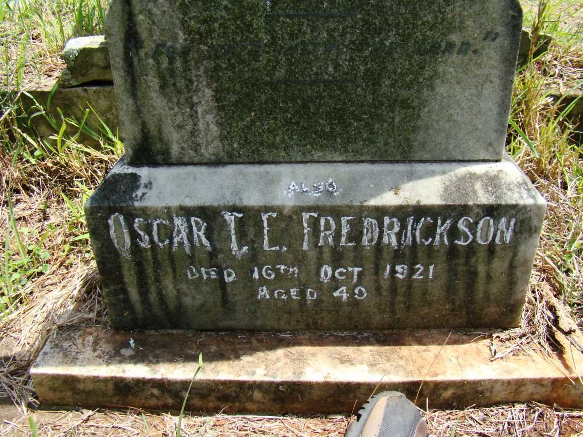 FREDRICKSON Oscar T.E. -1921